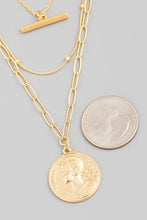 Load image into Gallery viewer, Layered Coin Pendant Necklace Set
